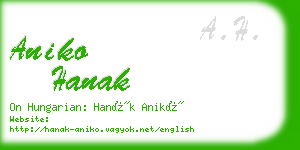 aniko hanak business card